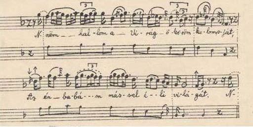 Bartók Béla népdal lejegyzése: díszítésekkel és díszítések nélkül 5 A hagyományos kultúra paraszti szóhasználatában a díszítés, ékítés szavakat nem találjuk.