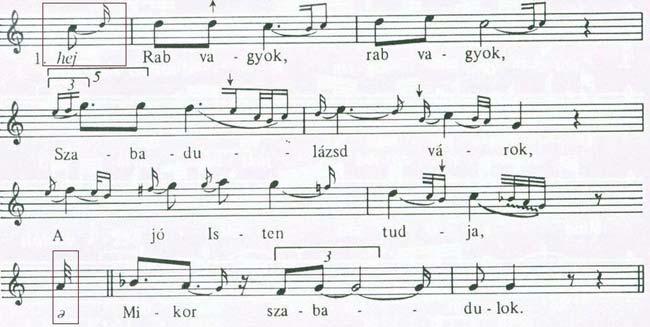 E sajátos megtámasztásnál társulhat a szövegen kívüli fölös hanngal (m, n, e), szótaggal vagy ej, haj, hej de indulatszóval. 4. ábra.