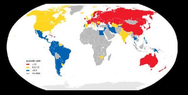 Suicide map of the world http://en.wikipedia.