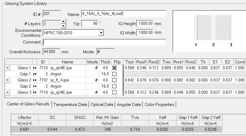 10.13147/NYME.2014.033 segítségével új anyagokat is definiálhatunk. Első lépésként a transzparens szerkezetek felépítésére a THERM 6 programhoz kapcsolható WINDOW 6 programban került sor (26.