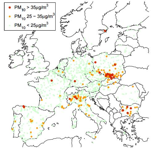 az Országos Légszennyezettségi Mérőhálózat adatai alapján 19/114 9.ábra.