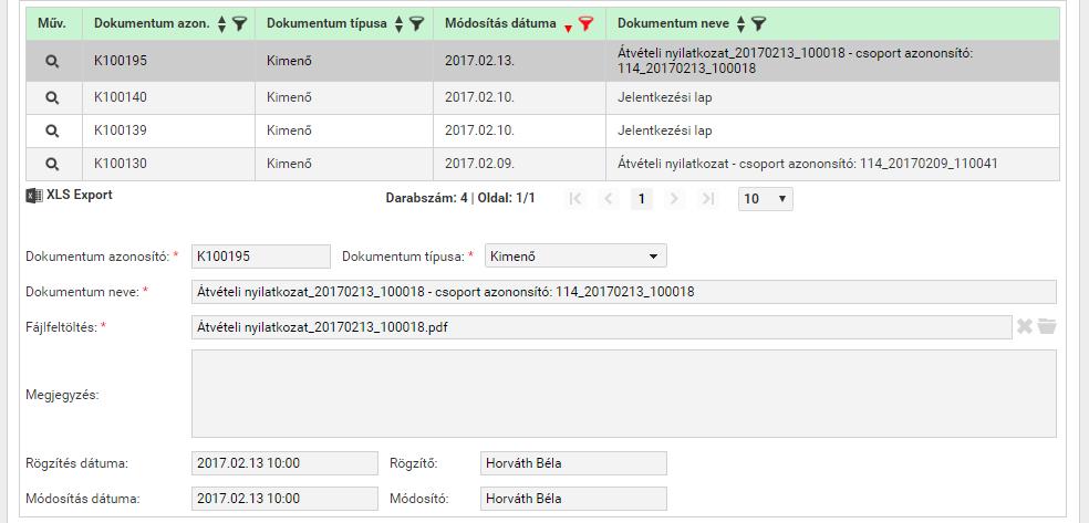 Tanulási előmenetel A tanuló e-learning képzéseihez tartozó tanulási előmenetelek jelennek meg.