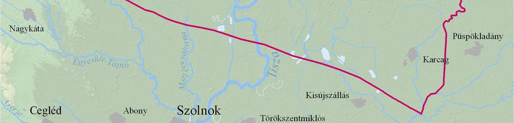 Földrajzi leírás: A víztest az Alföld északi középső részén helyezkedik el, a hegylábi területektől délre.