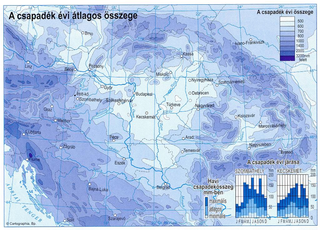 AZ ÉGHAJLATI VISZONYOK TÉR- ÉS IDİBELI JELLEMZİI 2.1.14. ábra.