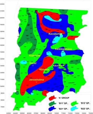 geoinformatikai eszközökkel értékeltük, de egyidejűleg geostatisztikai módszerekkel az értékelések megbízhatóságát is ellenőriztük.