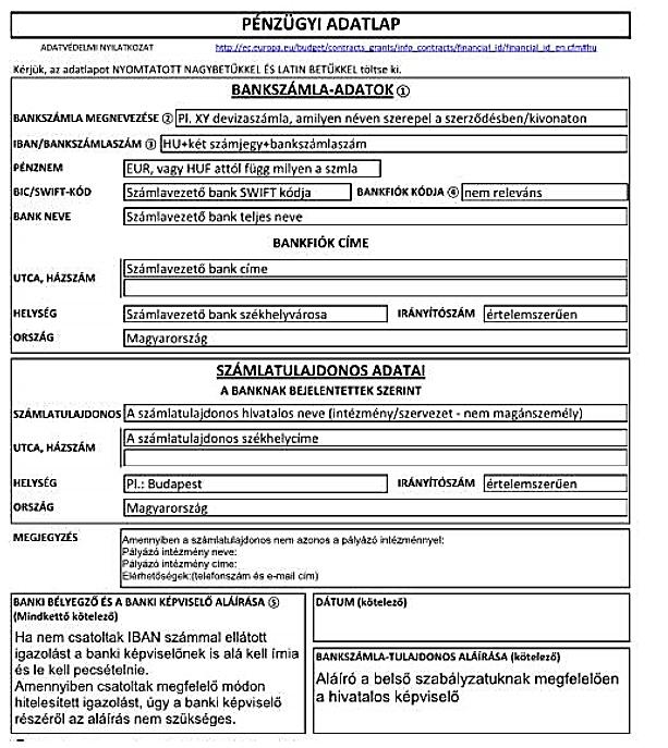 PÉNZÜGYI AZONOSÍTÓ ADATLAP (FINANCIAL IDENTIFICATION FORM) 1.