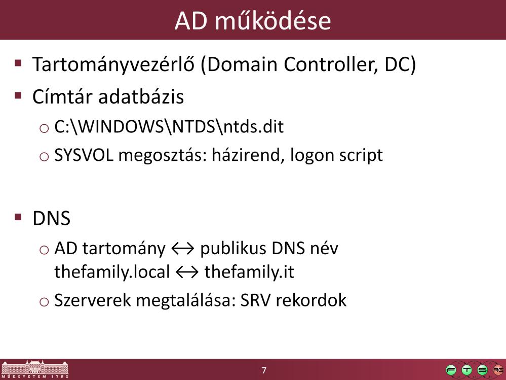 Tartományvezérlő: ezek a gépek tárolják magát a címtárat.