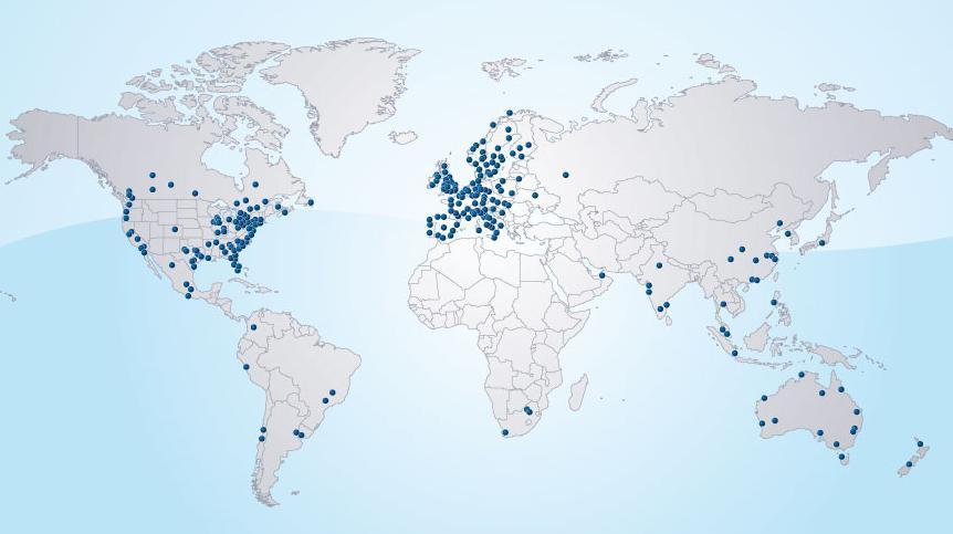 Unmatched Global Presence in Our Industry 12,500 employees 360 global