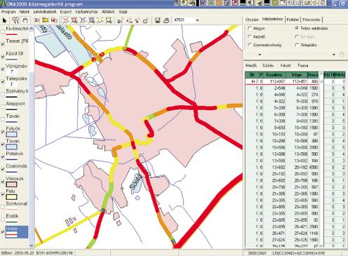 FEJEZET 2. A PÁLYASZERKEZET-GAZDÁLKODÁS ADATIGÉNYE 4 2.1. ábra. Az adatok megjelenítés az OKA 2000 rendszerben.