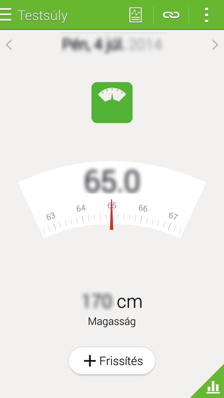S Health 3 Adja meg a testsúlyát, majd érintse meg a Mentés lehetőséget. Bármikor módosításra kerülnek a testsúly adatok, a készülék alkalmazza az adatokat a profilra.