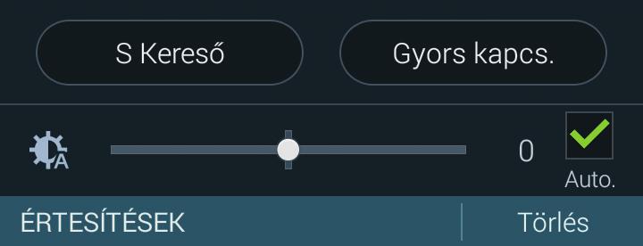 Értesítés megérintése és különféle műveletek elvégzése. Fényerő beállítása Ha azt szeretné, hogy a készülék automatikusan állítsa be a fényerőt, jelölje be az Auto. lehetőséget.