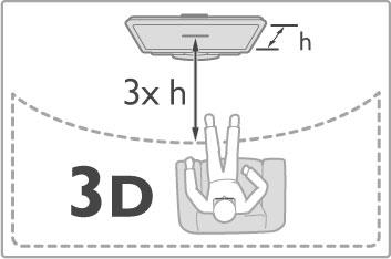 Ha a 3D TV-m"sor 2D-re van kapcsolva, a TV-készülék csak a 3D bal képet mutatja. Optimális 3D-élmény Az optimális 3D-élmény eléréséhez a következ!ket javasoljuk: üljön a TV-képerny!