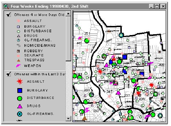 és mindez a napi gyakorlatban Wilpen L. Gorr (2001): CrimeMapTutorial.H.