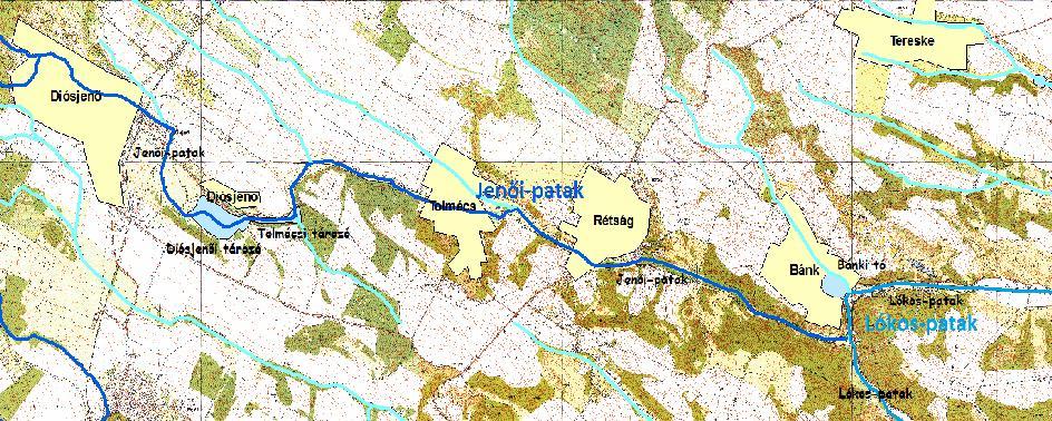 2. Jenői-patak bemutatása: 2.1. Jenői-patak elhelyezkedése A Jenői-patak egy kisebb vízfolyás Észak-Magyarországon, a Lókos-patak, és így az Ipoly folyó vízgyűjtő területén.