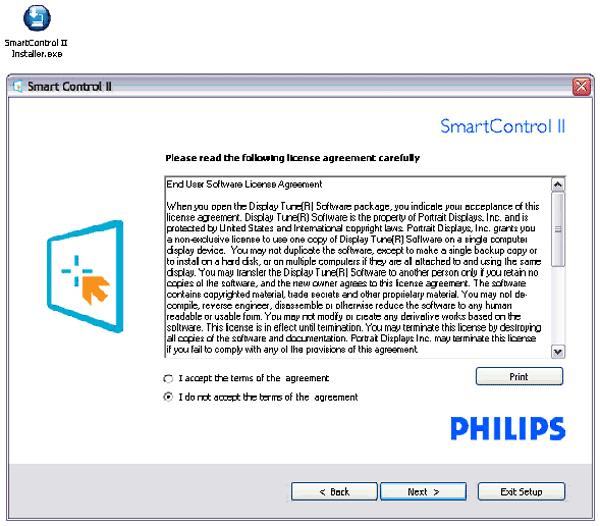 3. Telepítő Telepítő pajzs Program fájlok Jelölje be a rubrikát, ha telepíteni kívánja a SmartManage Lite Állóeszköz--kezelési szolgáltatást.