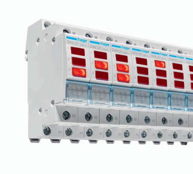 Kapcsoló-és jelzőkészülékek Kapocsolás és jelzés Hager készülékekkel: LED jelzőlámpák, nyomógombok új formában Az új LED jelzőlámpák sokrétű kontroll és jelzőfunkciót