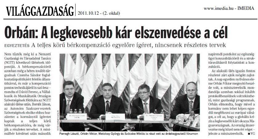 hirtv.hu 2011.10.11 - [20808440] Orbán: Van egy közös feladatunk A legfontosabb kérdés, hogy tudunk-e választ adni arra, hogy miért vagyunk itt.