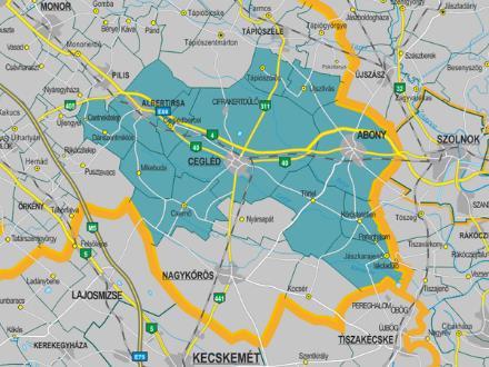 Ellátási terület: A Ceglédi járás Pest megyéhez tartozó járás, székhelye Cegléd. Területe 886,30 km². Népessége 89 261 fő. Népsűrűsége 101 fő/km². (2013-as év eleji adatok).