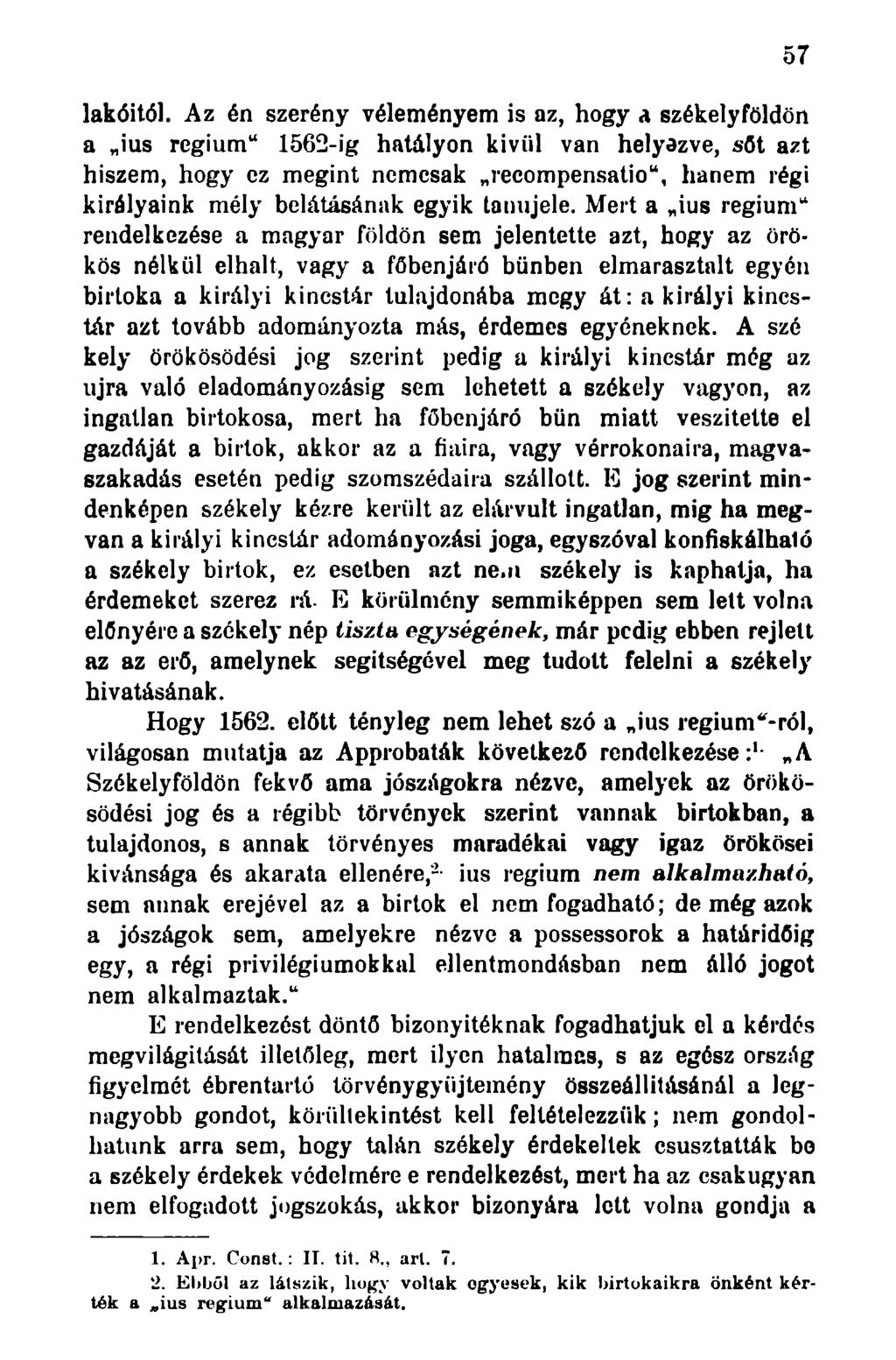 lakóitól.