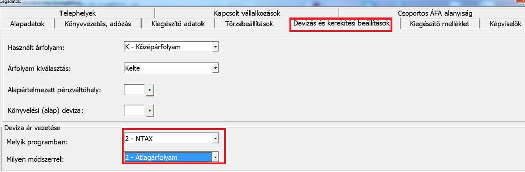 Átlagárfolyam vezetésének számviteli háttere, alapvető információk Az Átlagárfolyam szerinti árfolyamvezetés azt jelenti, hogy a program árfolyamot csak a deviza mennyiség növelésekor kér,