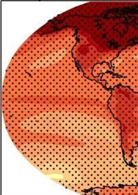 4.2 ábra A globális modellek által mutatott átlagos változása a hőmérséklet, (oc: balra) és a csapadék (mm/nap: jobbra) esetében 2080-2099 között a 100 évvel korábbi állapothoz képest.