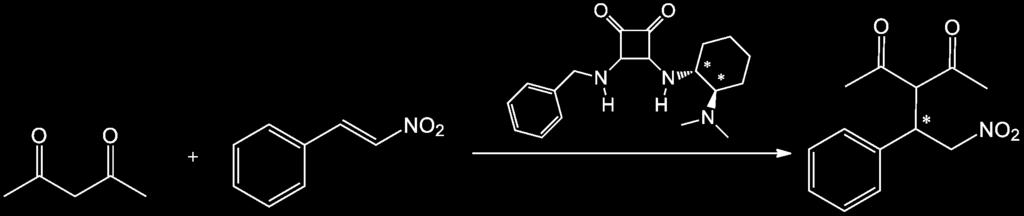 4.3. Acetil-aceton és transz-β-nitrosztirol reakciójának vizsgálata Az acetil-aceton és a nitrosztirol reakciója egy Michael-addíció.