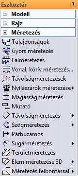 1050 10.2. Méretezés parancsok 10.2. Méretezés parancsok A méretezés parancsok elérhetők a Méretezés menüből vagy a Méretezés eszköztárból.