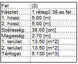 Ezenkívül elemről információt úgy is lekérhet, hogy a kurzorral rááll az elemre. Ekkor megjelenik az információs táblázat tooltip. Ezt a táblázatot a Szöveg eszköz - terven.