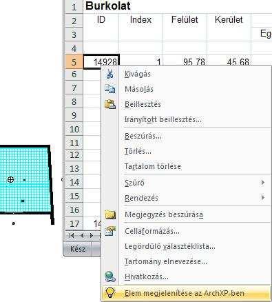 1372 15.1. Burkolat, burkolatkiosztás Az egyes típusokat az index számmal tudja beazonosítani: kattintson pl.