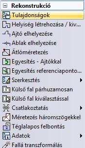 1402 15.5. Rekonstrukció- Helyiség felmérése Először létrehozhat egy új helyiséget, amelynek elkészíti a vázlatát.