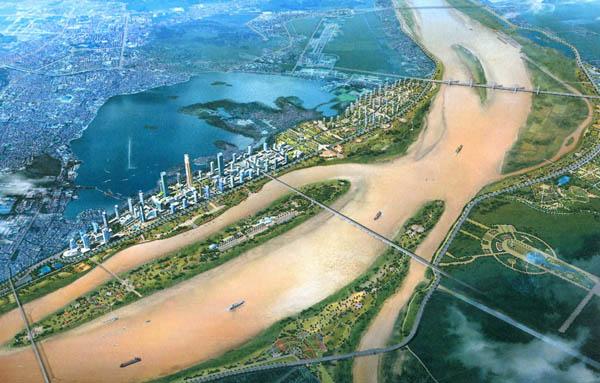 Vörös folyó keleti oldalát jelöli meg. Ezáltal a folyó a mostani kieső helyzetéből sokkal központibb szerepbe kerül. Hanoi város vezetősége 2006 óta ír ki pályázatokat a terület átalakítására.