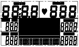 CALORIES/KALÓRIA PULSE/PULZUS RPM WATTS MANUAL/KÉZI PROGRAM USER/FELHASZNÁLÓ H.R.C. WATT Kijelzi az edzés során elégett kalóriát. Tartomány: 0 ~ 999 cal A percenkénti szívverést jelzi ki.