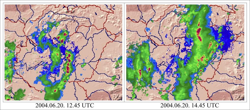 Meteorológiai mérések és megfigyelések 12.16. ábra: Meteorológiai radar sematikus képe. A radar által kibocsátott impulzusokat a felhőben lévő részecskék visszaverik.