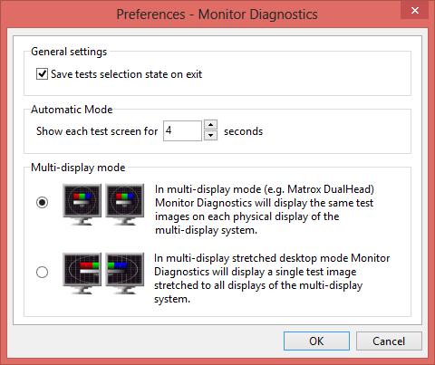 beállítani, megfigyelni. Az LCD monitorok számára előre beállított tesztopciók is tartalmaz a modul.