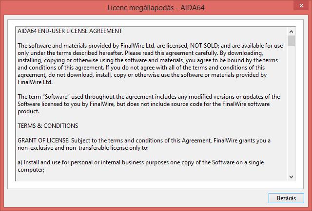 Súgó LICENC Itt a program telepítésekor elfogadott végfelhasználói licencszerződést találjuk. A ZIP-csomag használatakor ezt automatikusan elfogadjuk.