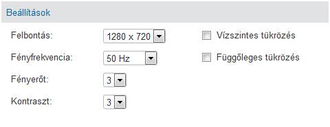 Alkalmazás A kamerakép lerögzítése A Nézet alatt rögzítse le a kameraképre vonatkozó beállításokat.