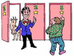 Feladatok E6.) Monty Hall probléma. 3 ajtó közül kell a játékosnak választania. Egy mögött nyeremény (autó) van, a másik kettő mögött kecske.