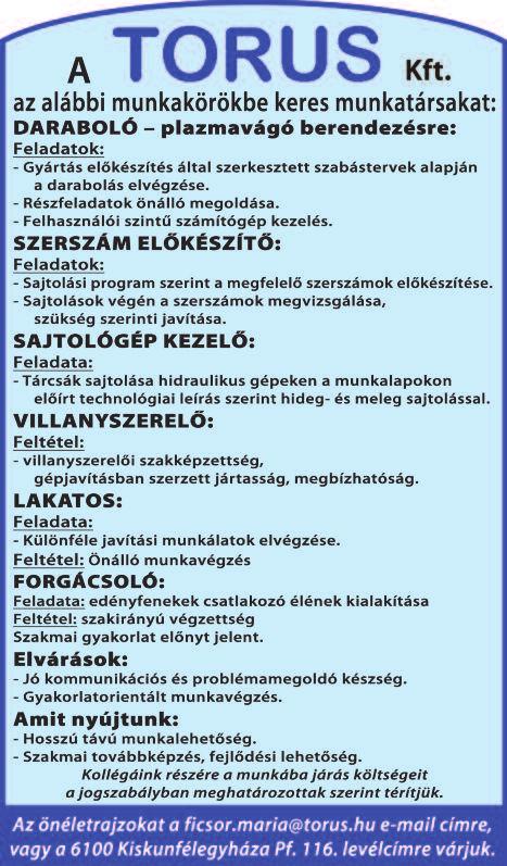 Tel.: 06-70/236-1910 PARADICSOM PALÁNTA (100 db) eladó Sampol. Tel.: 76/369-100 Közelszőlőben 1200 és 800 nöl belterületi KERT villannyal, kúttal, szerszámoskamrával eladó. Ára együtt: 2,8 M Ft. Tel.: 76/467-696 Desire VETŐBURGONYA eladó.