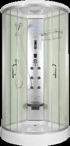 Íves keret nélküli zuhanykabin Nyílóajtóval, zuhanytálcával ** (22.1532) transzparens üveg 4270225 (22.