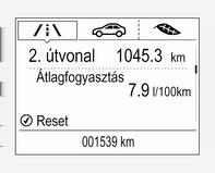 100 Műszerek és kezelőszervek Információs kijelzők Vezető Információs Központ A Vezető Információs Központ a műszeregységben helyezkedik el.