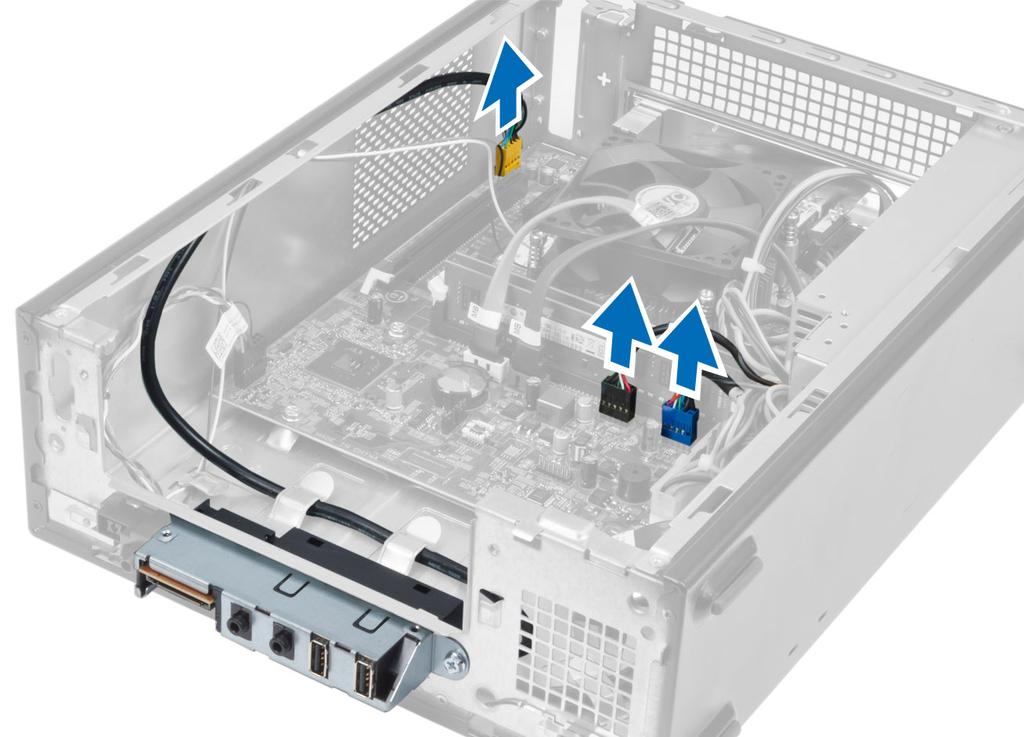 4. Távolítsa el az előlapi I/O panel kábeleket a