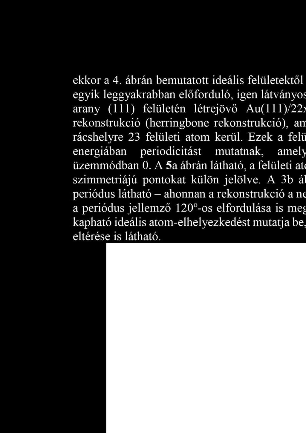 A 3b ábrán lévő STM felvételen a tipikus halszálka periódus látható ahonnan a rekonstrukció a nevét is kapta illetve a felületi irányvektorok és a periódus jellemző 120 o -os elfordulása is