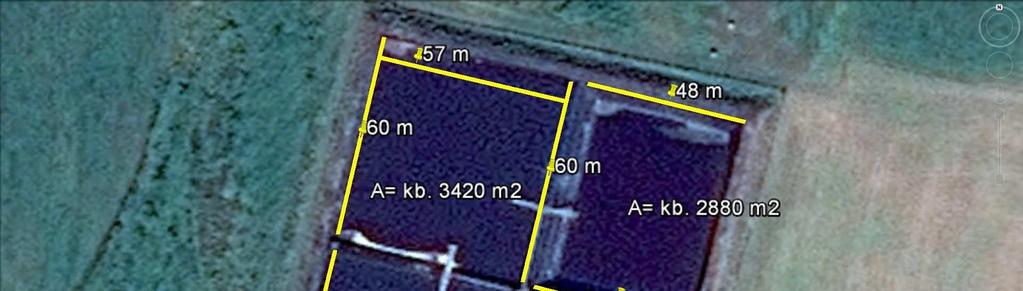 33/173 Az új trágyakezelı területen lévı tárolók összes területe kb. 10 300 m 2. E tározók bőzkibocsátása: 103000 SZE/s.