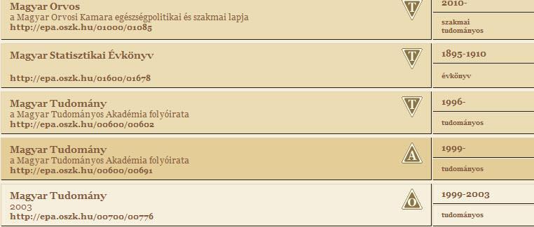 168 A Magyar Elektronikus Könyvtár projekt A tematikus kereső az EPA nyitó oldaláról a keresés a katalógusban menüpontból indítható.