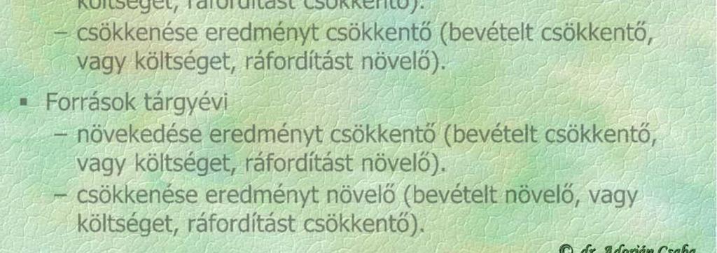 lesz, a vállalkozás teljes időtartama alatt azonban kiegyenlítődik.