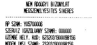 Újra megszemélyesítés után a napi számlálók, a nyugta sorszámok valamint a göngyölített forgalom kinullázódik, valamint az előző adózó adatai nem lesznek elérhetőek, ezért javasolt az átszemélyesítés