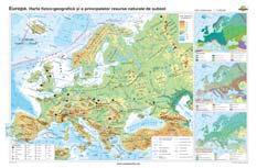 RON România. Harta fizico-geografic i a resurselor naturale de subsol România.