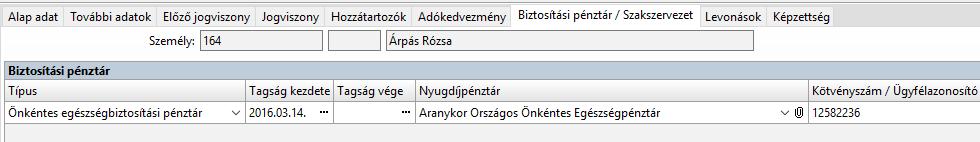 Családi adókedvezményhez, szabadság számításhoz szükséges a Hozzátartozók rögzítése.