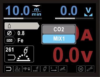 8 MIG syner MIX1 260 Fe 0.6 MIG syner CO2 261 Fe 0.