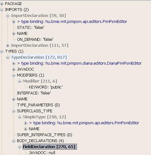 Output: AST generation AST generation o Represents the program structure (PSM) o Can be very complex o Slower development o